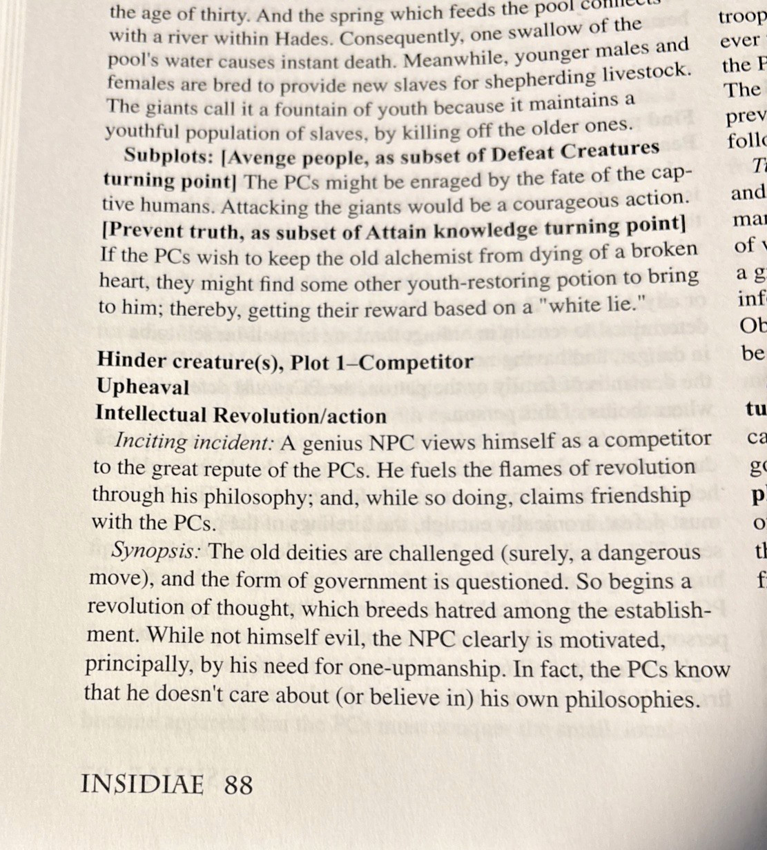 Gary Gygax’s Insidiae (2004) Troll Lord RPG Adventure Writing Guide