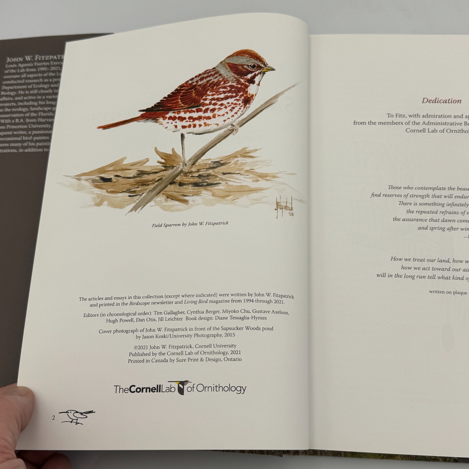 The View from Sapsucker Woods Essays John W Fitzpatrick HCDJ Cornell Ornithology