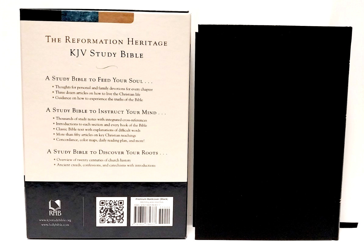 THE REFORMATION HERITAGE KJV STUDY By Joel R. Beeke & Joel (Black) Premium HC